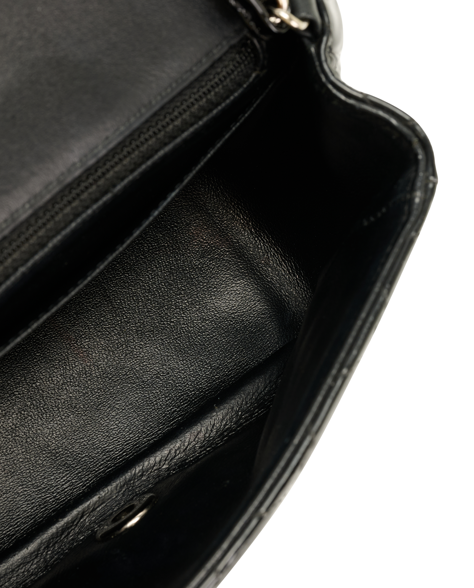 Mini Square Classic Flap, &pound;1,800, Handbags, Black, Patent Leather, Other view